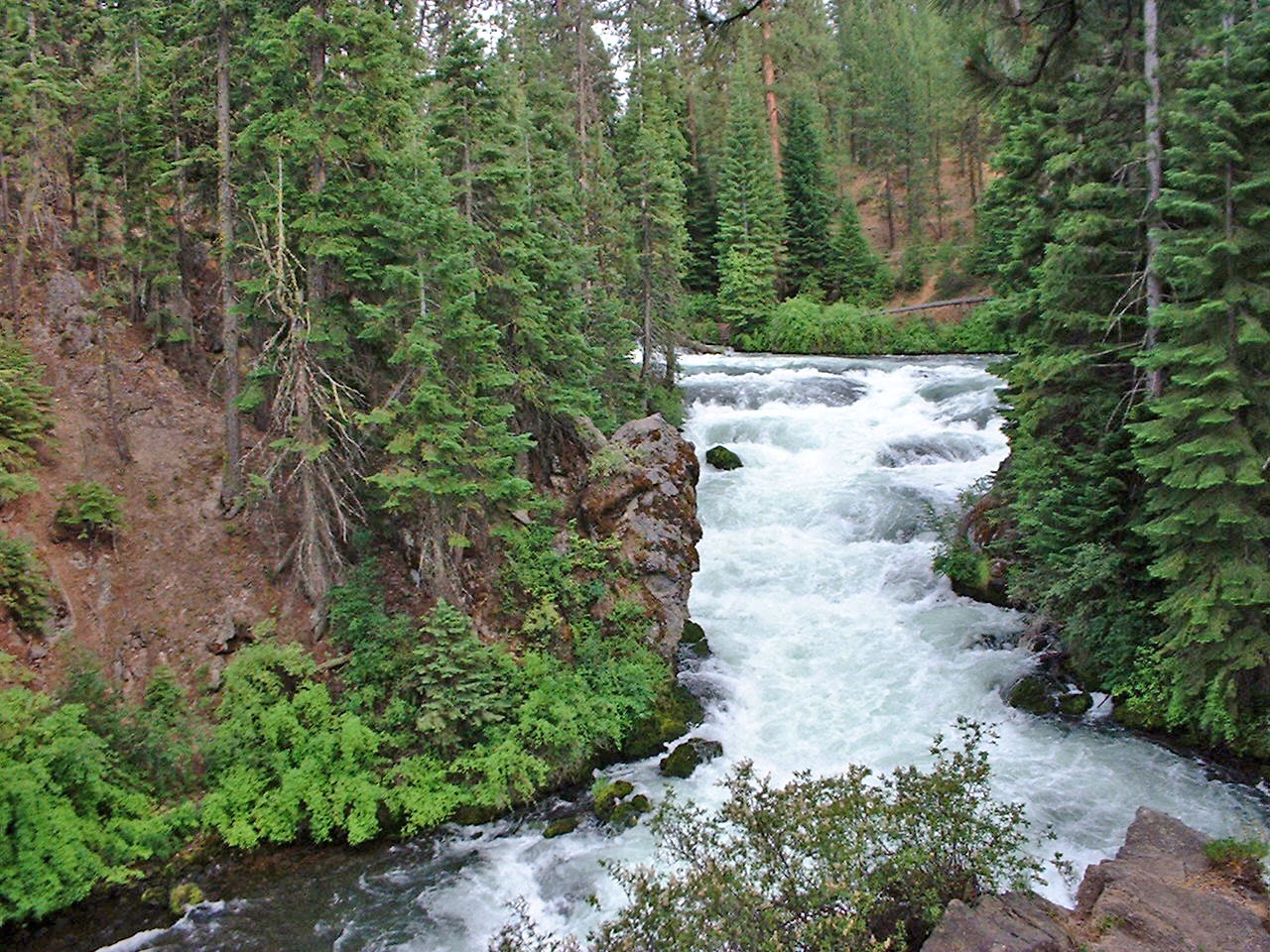 Benham Falls in fall or cool-weather visit