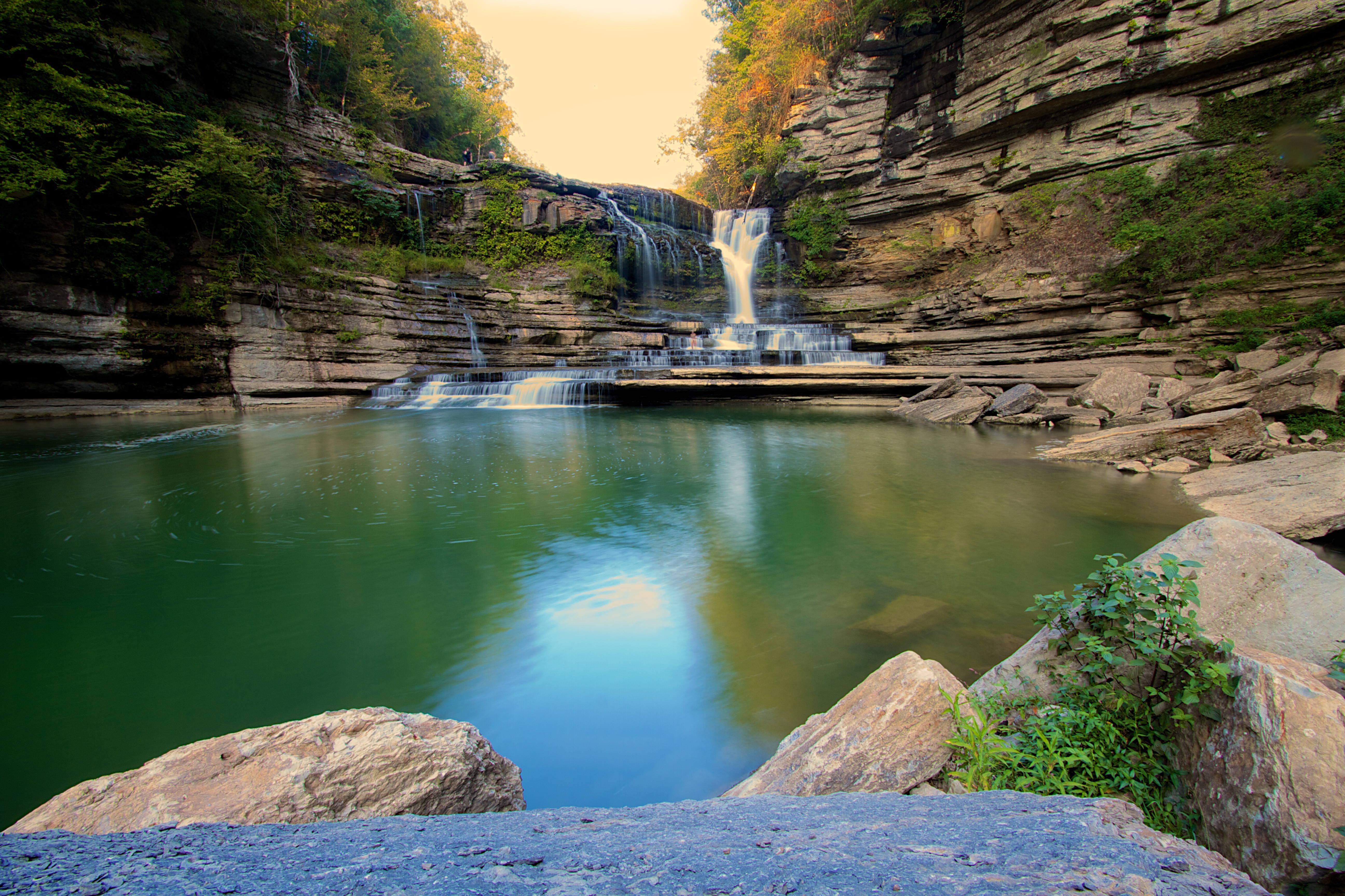 Cummins Falls in winter or off-season conditions