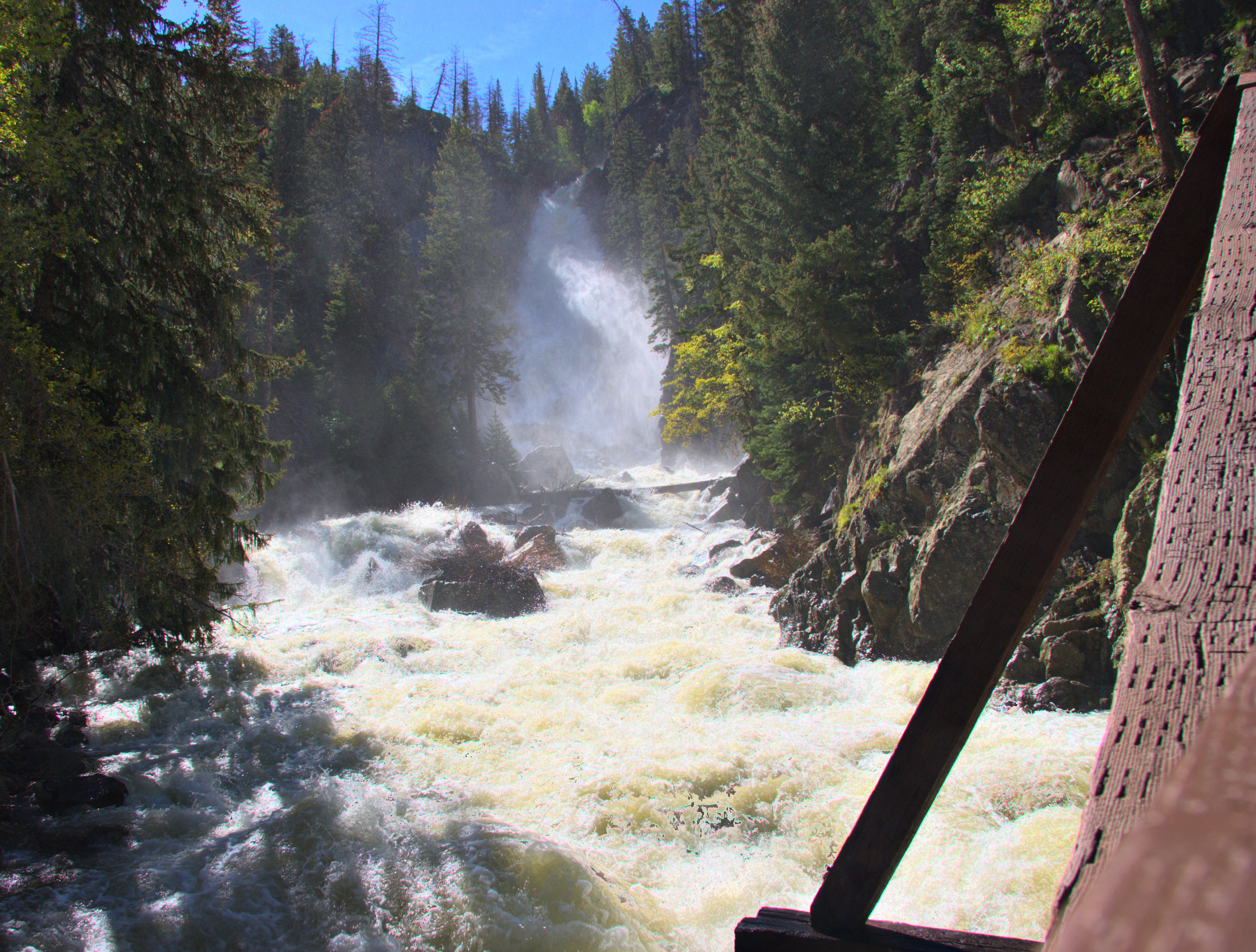 Fish Creek Falls in winter or off-season conditions