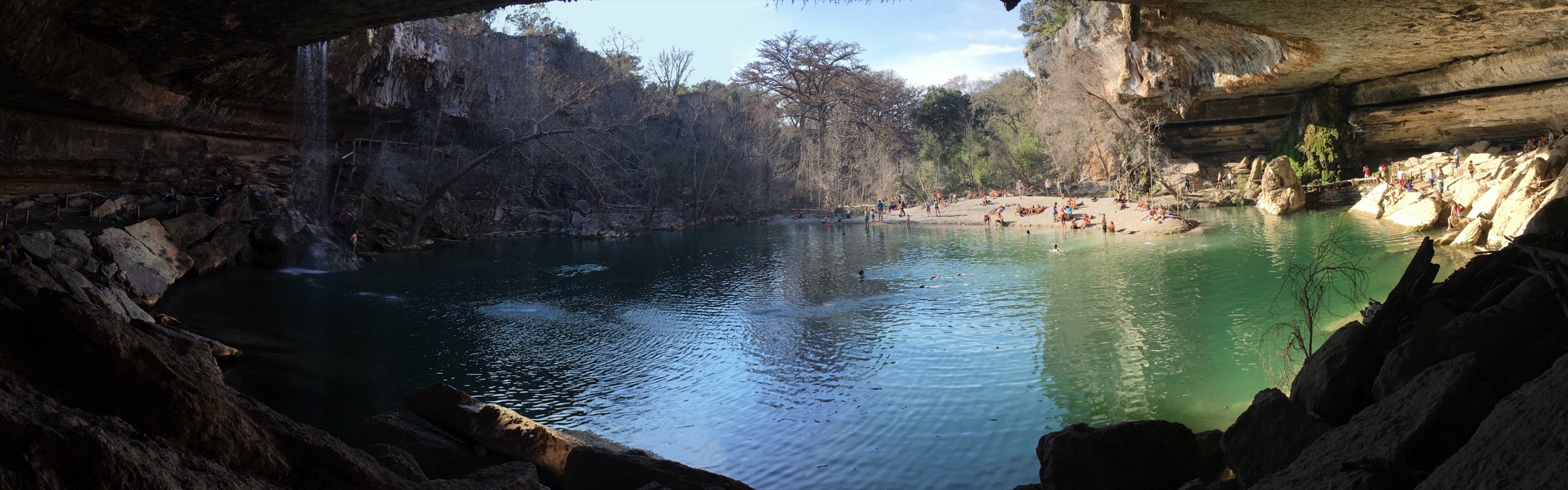 Hamilton Pool Preserve in spring or higher-flow season