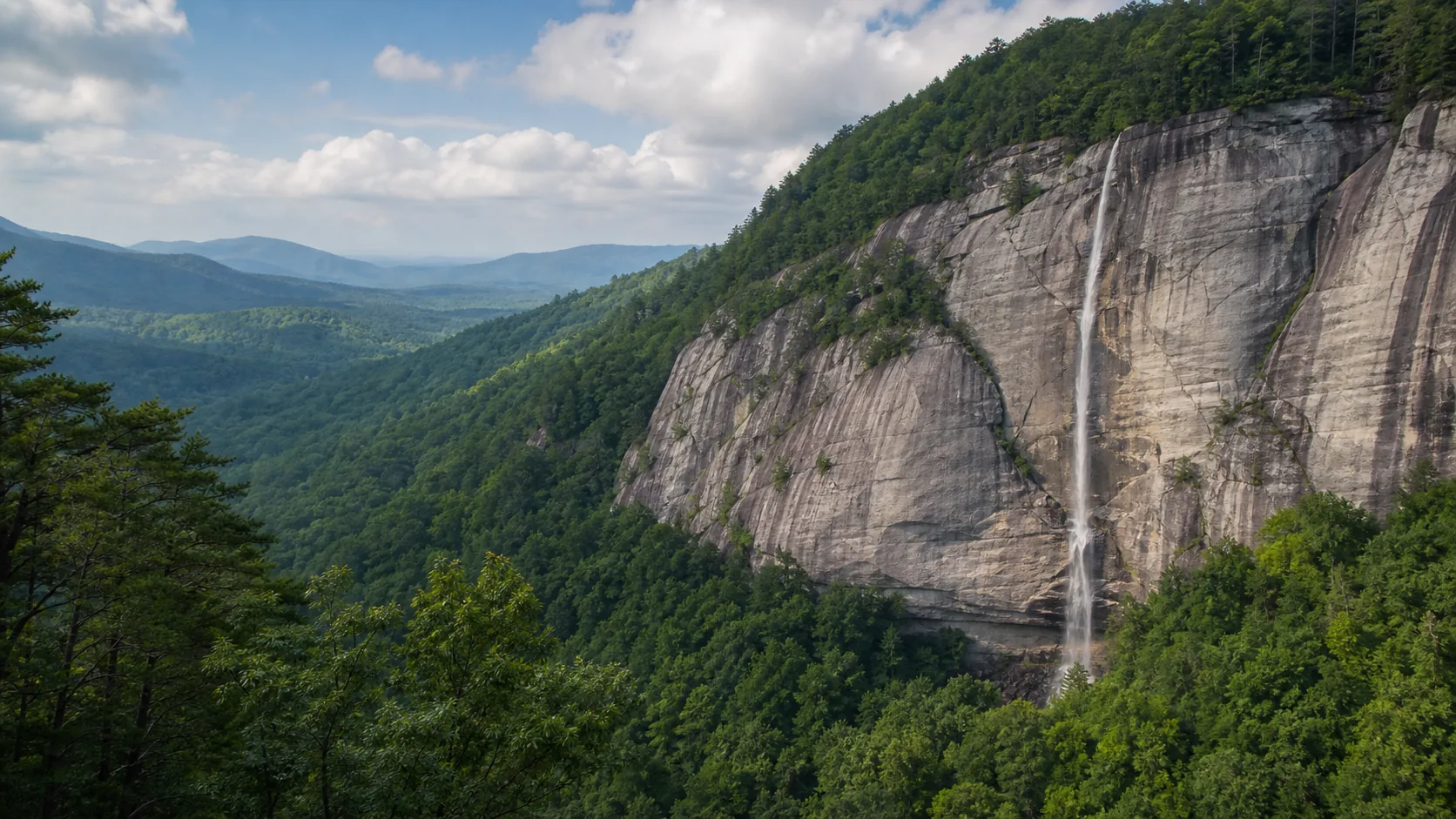 Four western North Carolina waterfalls: Chimney Rock to Pisgah to the Toe River Valley