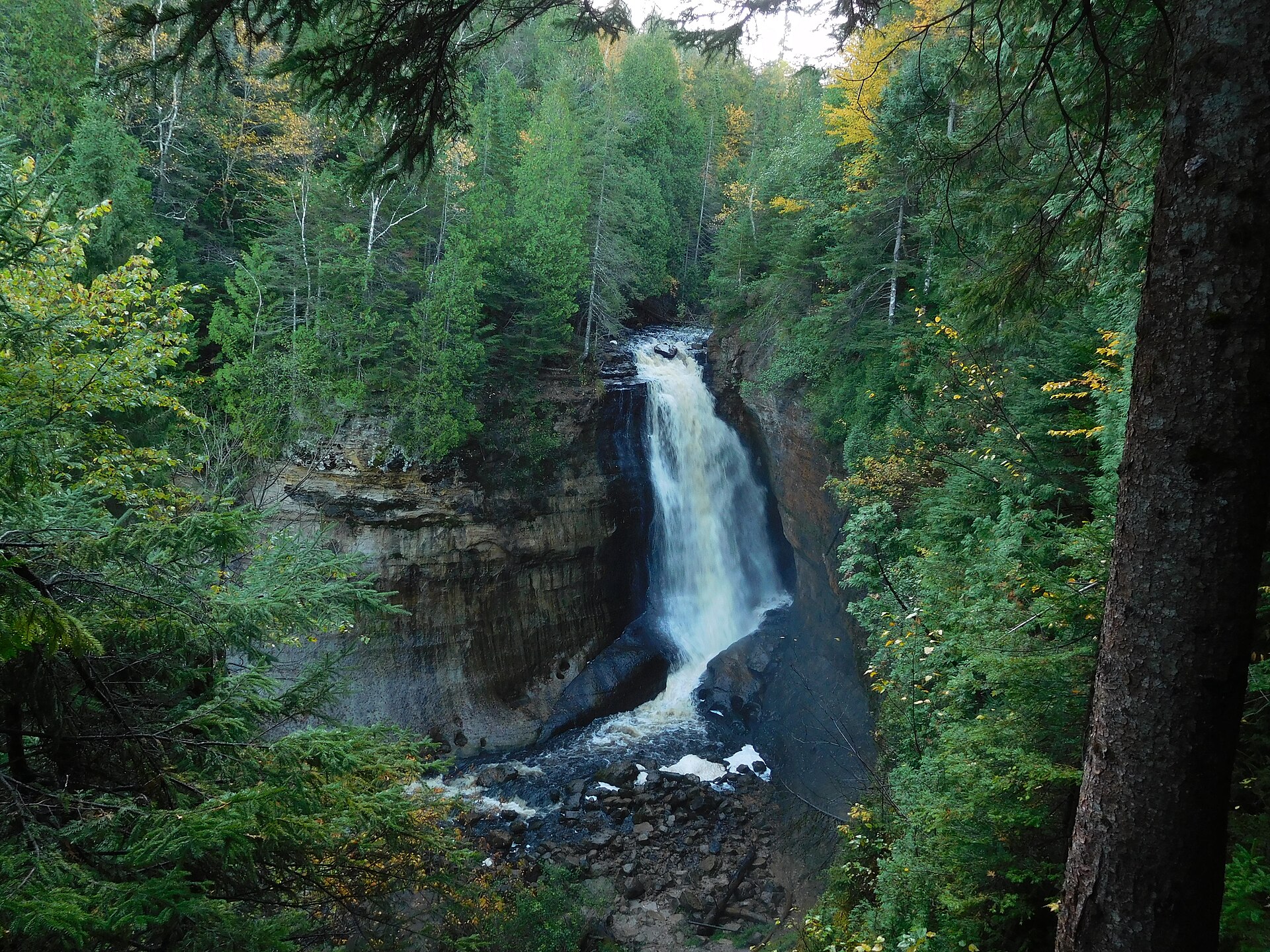 Miners Falls waterfall view