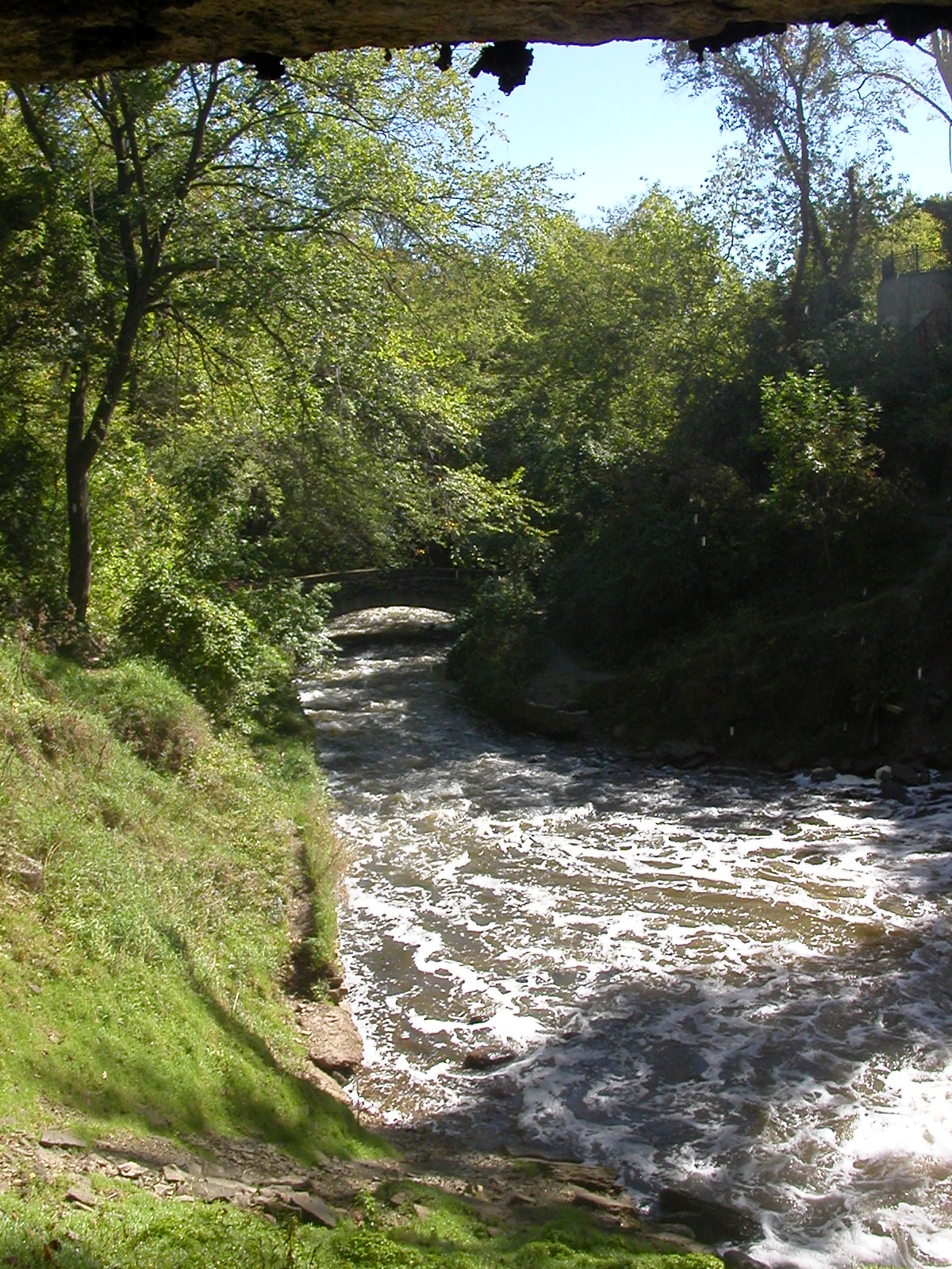 Minnehaha Falls Downstream toward the Mississippi