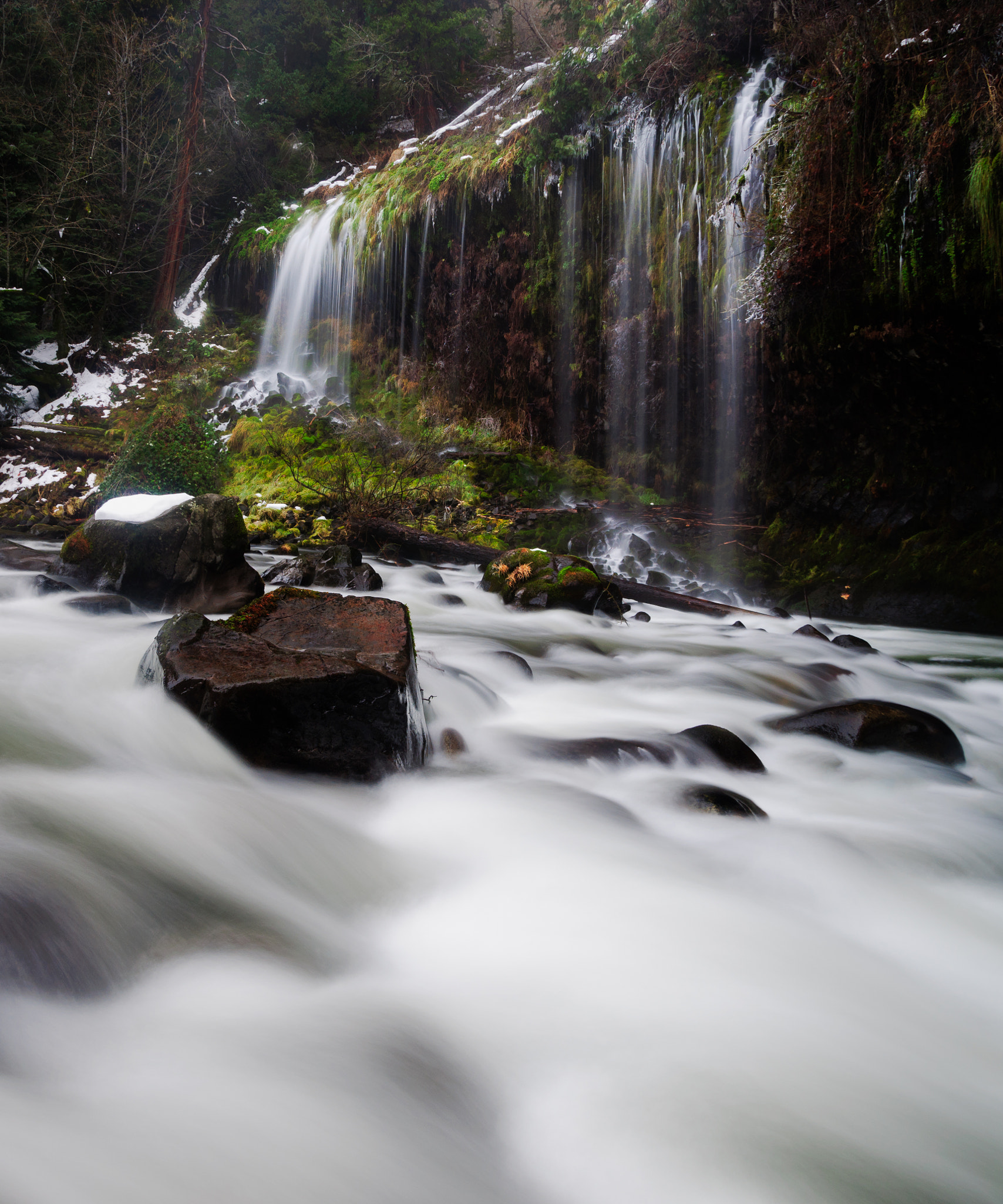 Mossbrae Falls in summer or green-season visit