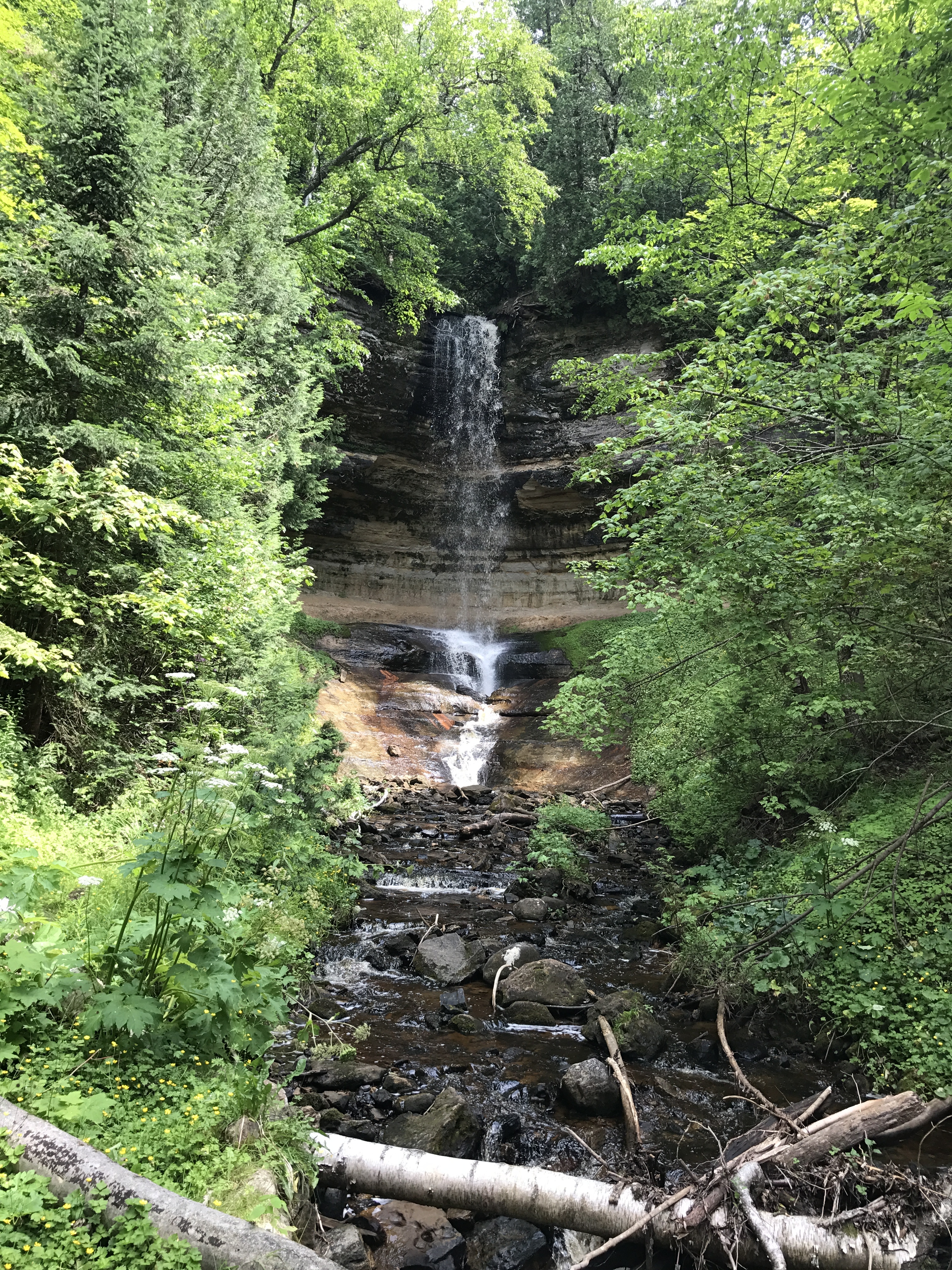 Munising Falls in fall or cool-weather visit