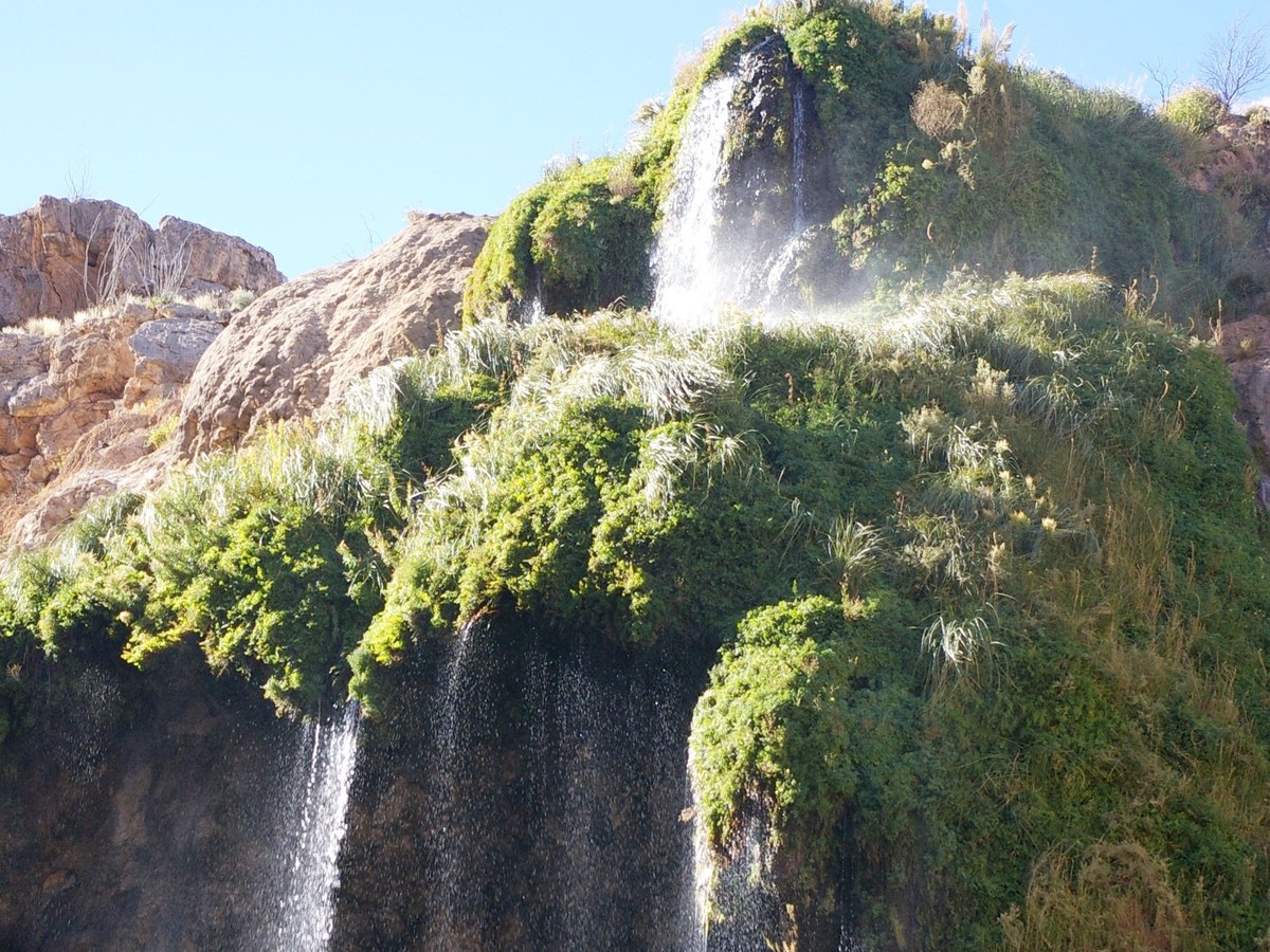 Sitting Bull Falls in November light