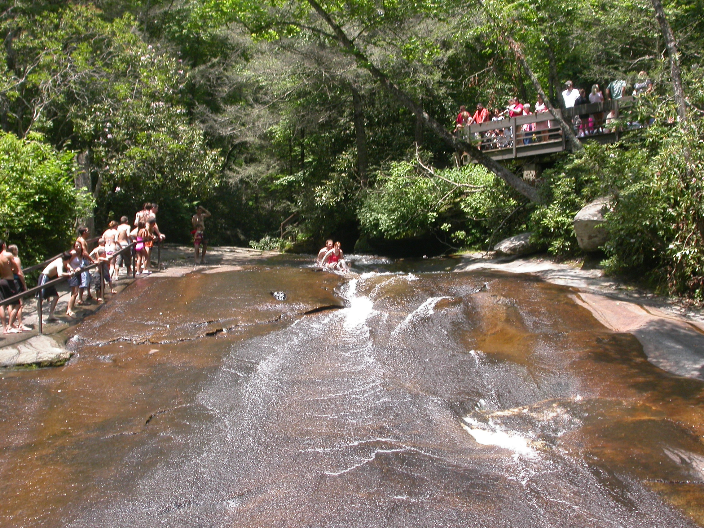 Sliding Rock waterfall view
