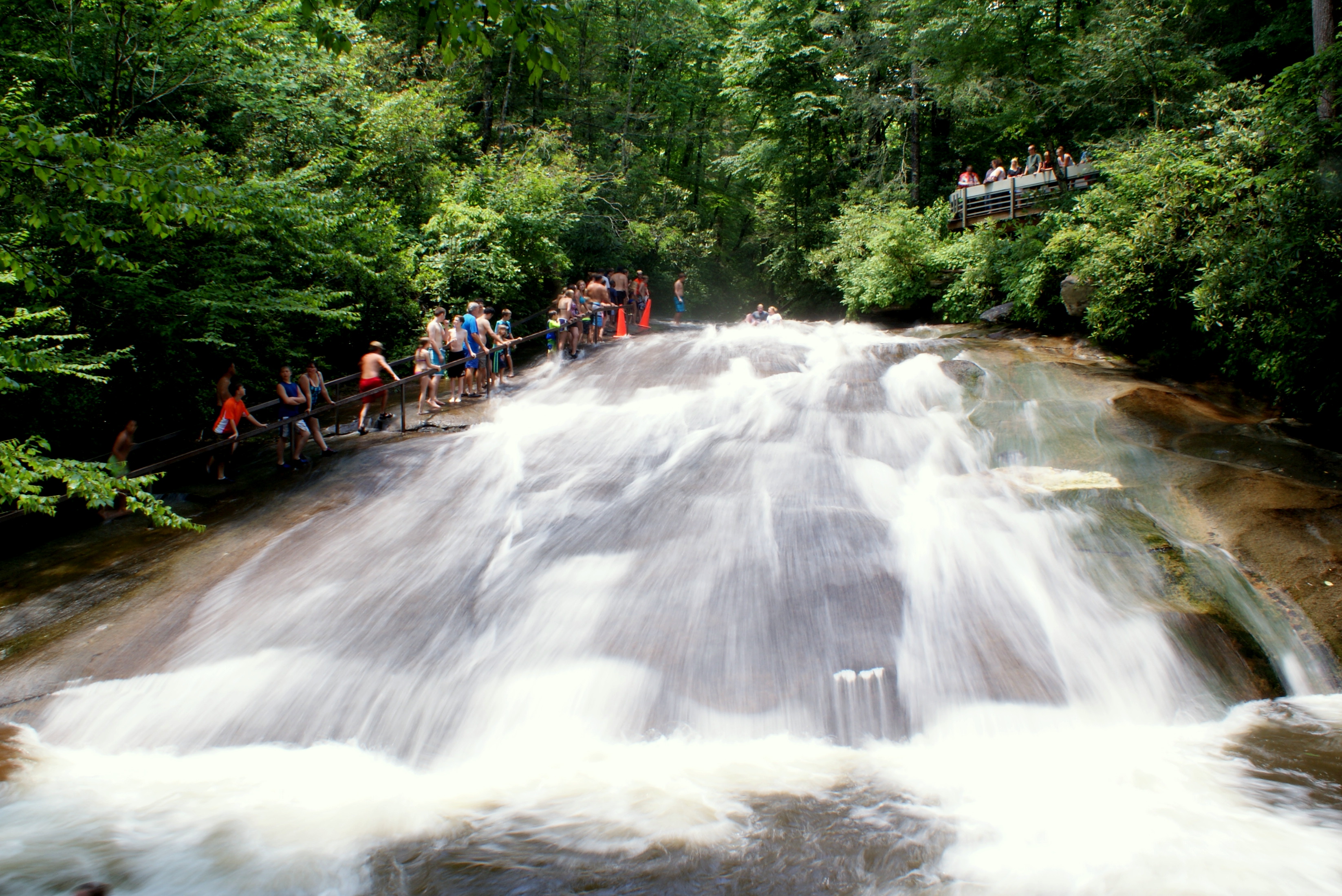 Sliding Rock waterfall view