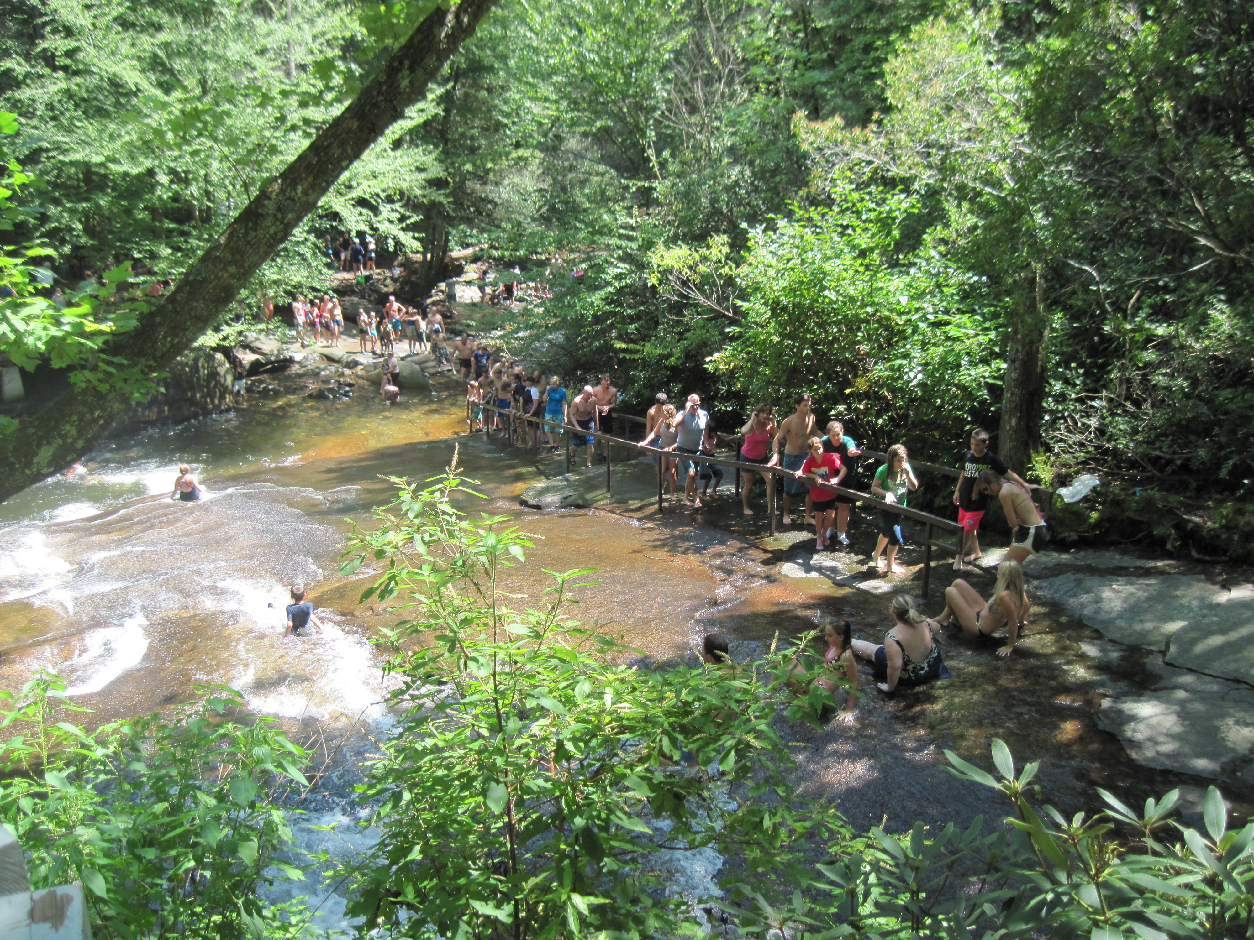 Sliding Rock in spring or higher-flow season