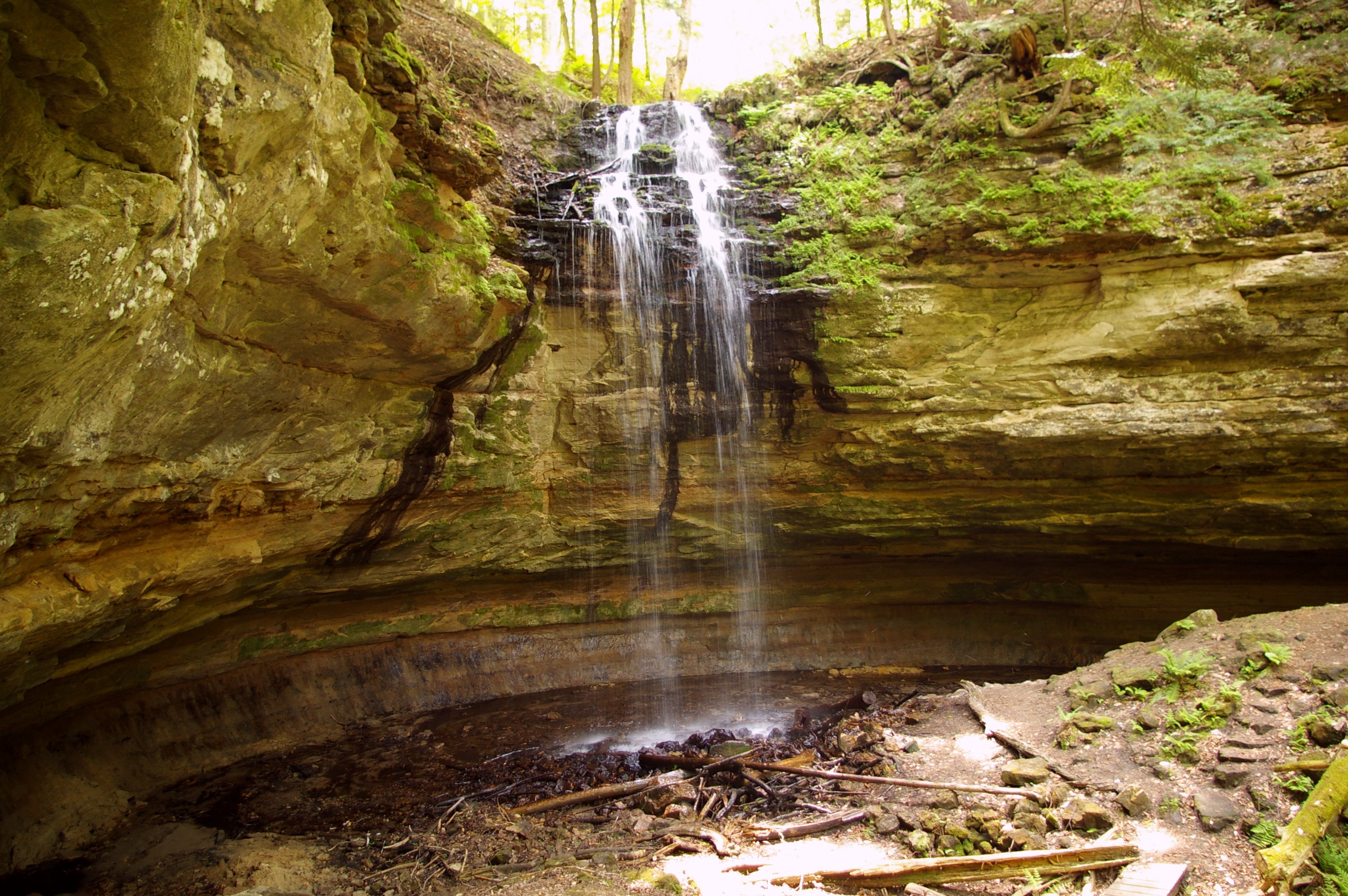 Tannery Falls in summer or green-season visit