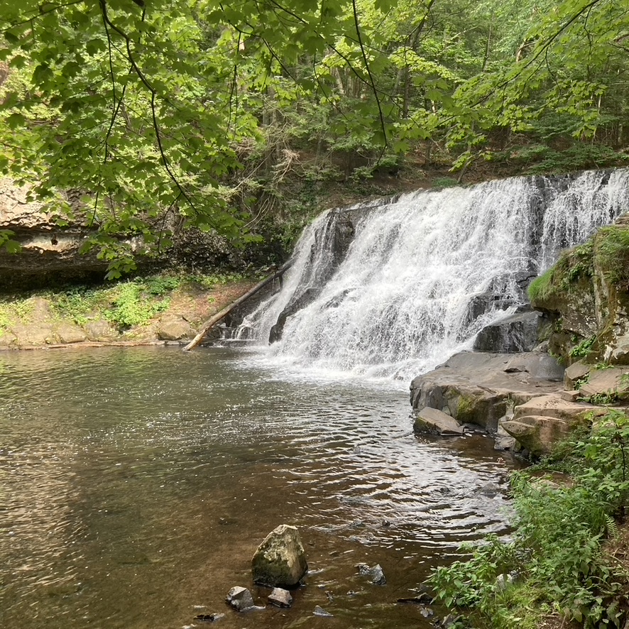 Wadsworth Falls State Park waterfall view