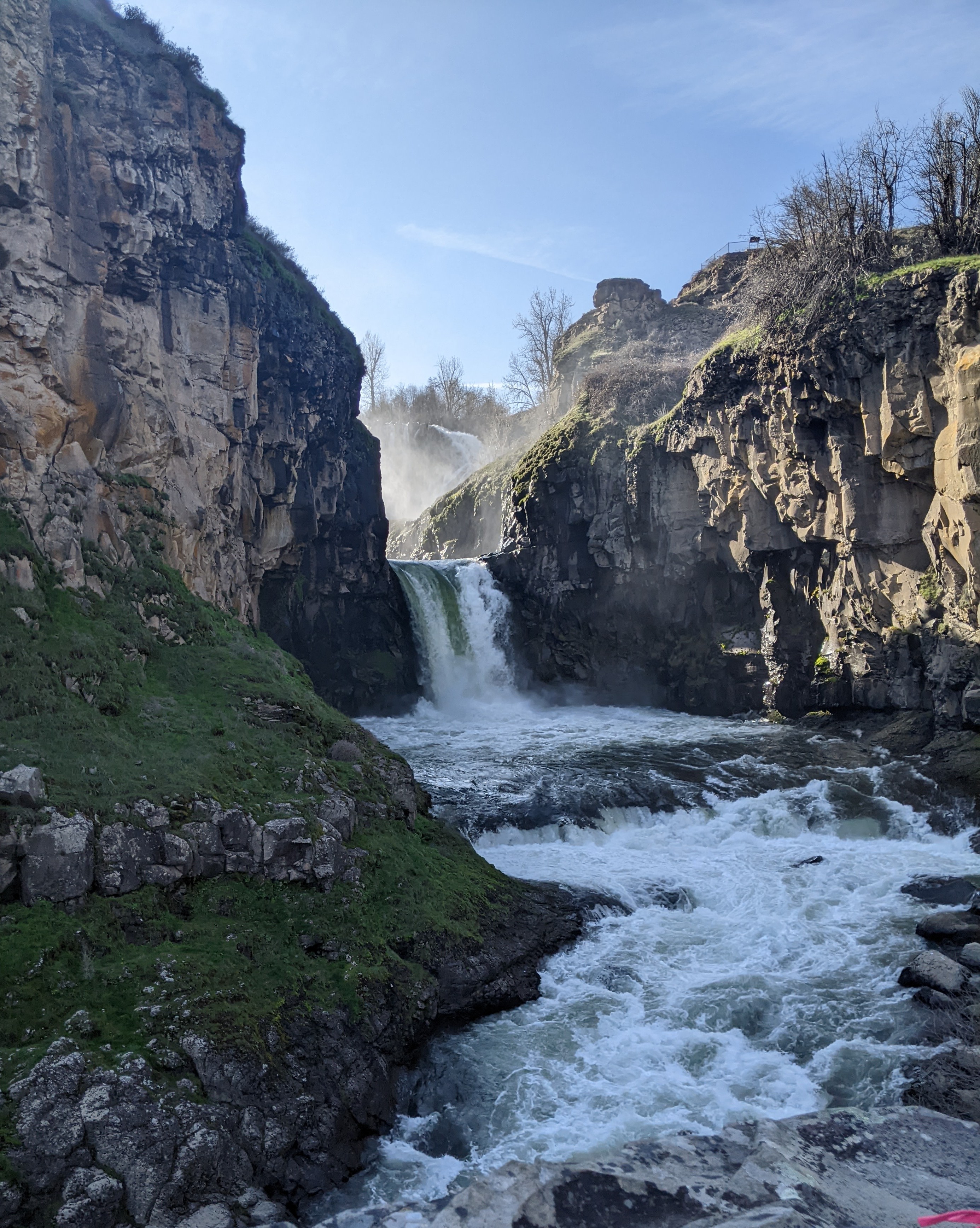 White River Falls in summer or green-season visit